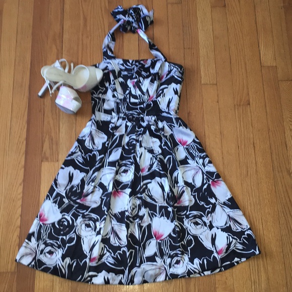 White House Black Market Dresses & Skirts - White House Black Market Silk halter dress